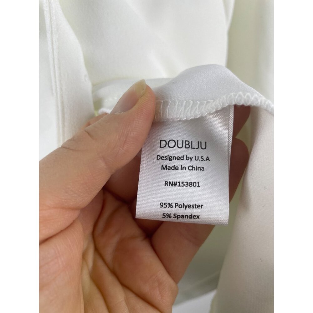 Doubleju Women's 3X White Blazer NWT Neutral Careerwear Clean Girl - Picture 3 of 4